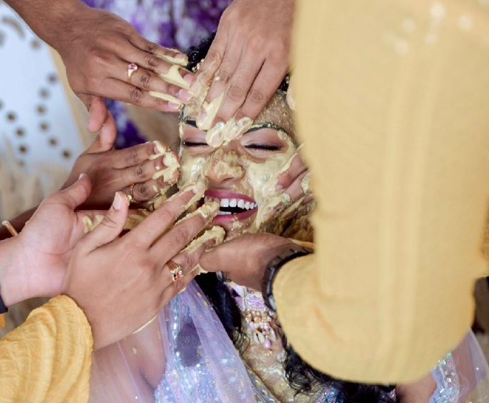 Haldi and mehendi ceremony setup Hyderabad - Shubhakruth Weddings Hyderabad